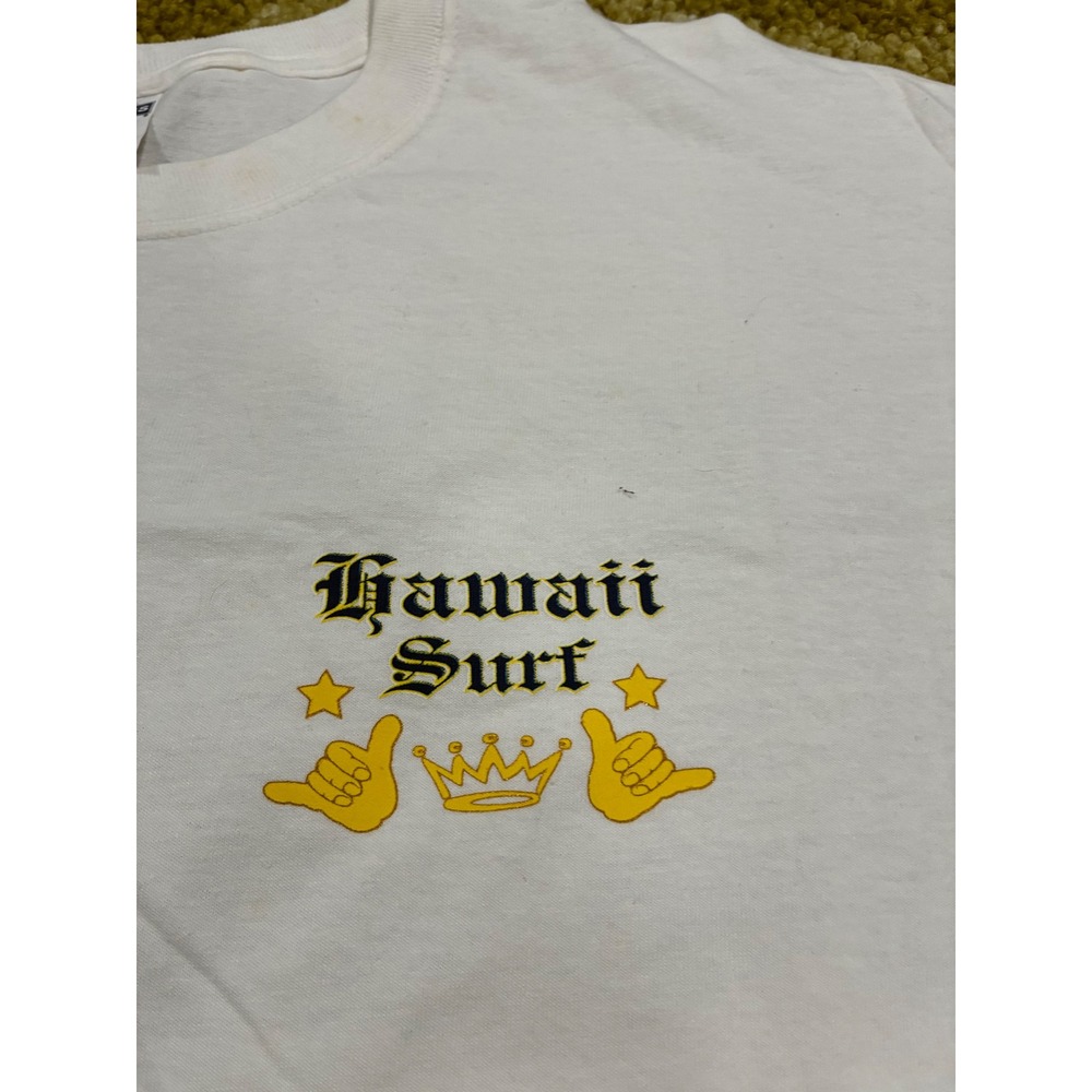 Jerzees Hawaii Surf Graphic T-Shirt Mens XL White ABC Stores Heavyweight Cotton - Picture 2 of 9